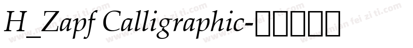 H_Zapf Calligraphic字体转换